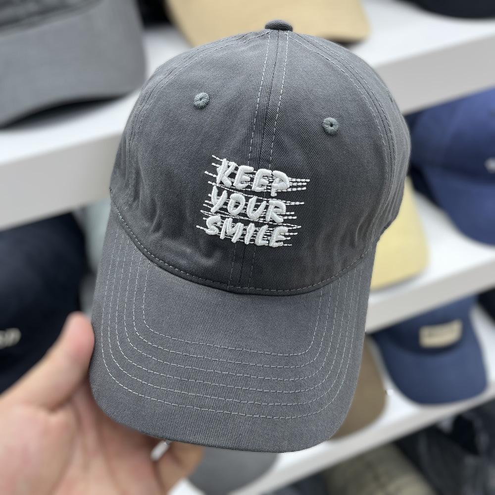 New High quality Pure Cotton Baseball Cap for Female Student Couples Bent Brim Sports Hat Korean Style Versatile Baseball Cap for Men