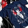 Bungo Stray Dogs T-shirt One-sided with Dazai Osamu Ningen Shikkaku Print, Dark Anime Print, Cotton T-shirt for Fans of Detec