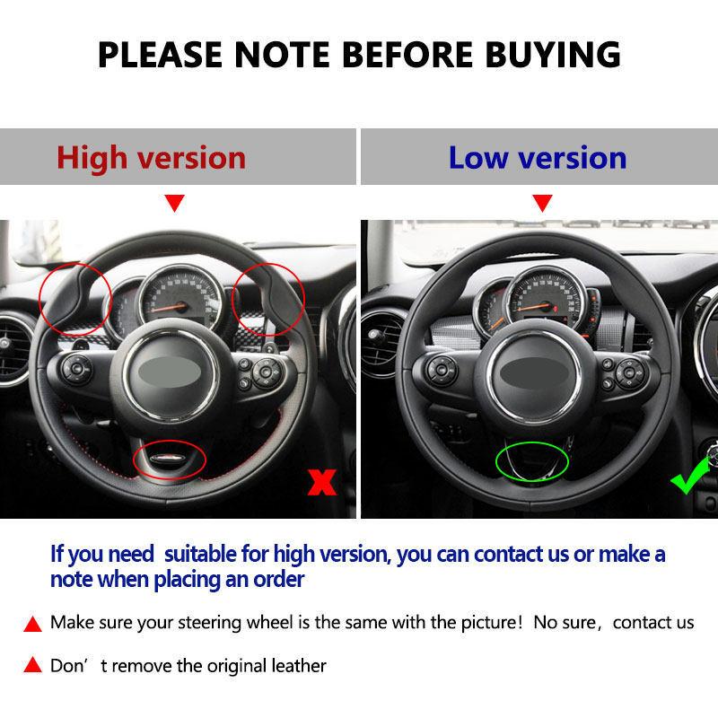 Car Steering Wheel Microfiber Leather Cover Accessories For Mini Cooper S JCW F54 F55 F56 F57 F60  R55 R56 R57 R58 R59 R60 R61