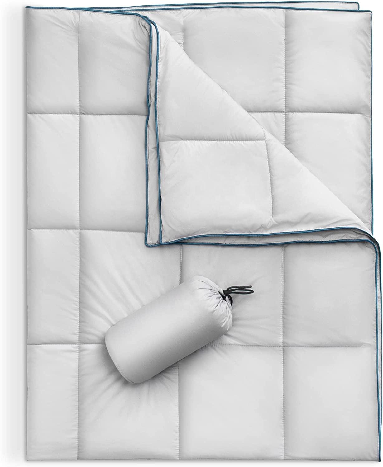 Lightweight Portable Waterproof Nylon Camping Blanket Puffy Custom Logo Pattern Camping Puffy Blanket