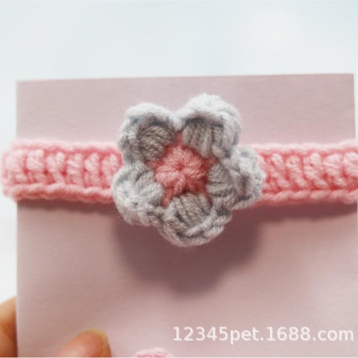 Handmade Wool Knitted Cat & Dog Collars with Puppet Ornaments and Christmas Scarves