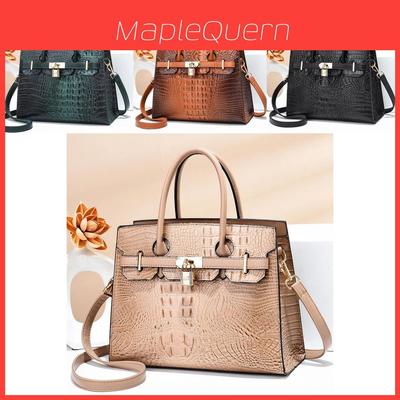 Stylish Large Capacity Crocodile Pattern Tote Handbag For Trendy Everyday Use