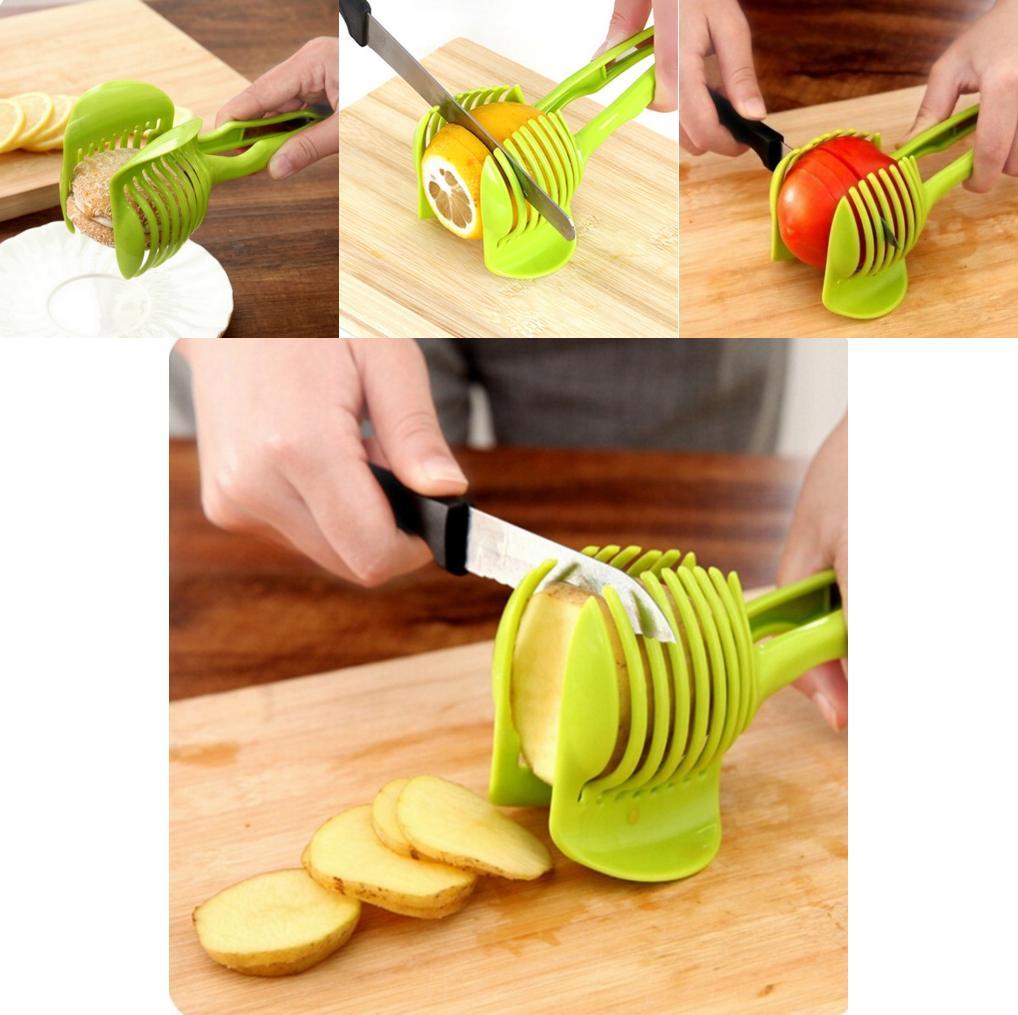 Portable Lemon Tomato Slicer Kitchen Fruit Cutter Red City Slicer