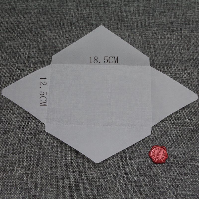 Translucent Vellum Envelopes for DIY Invitations with Wax Seal Option, Blank & Creative, Includes Coupons