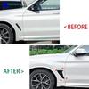 For BMW X3 X4 G01 G02 2018- Car Front Fender Side Gill Carbon Fiber Modified Accessories High Gloss Black Decorative Frame