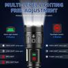 XHP160+COB Strong Light Torch Outdoor TYPE-C USB Rechargeable Flashlight Aluminum Alloy IPX5 Waterproof LED Lamp With Side Light