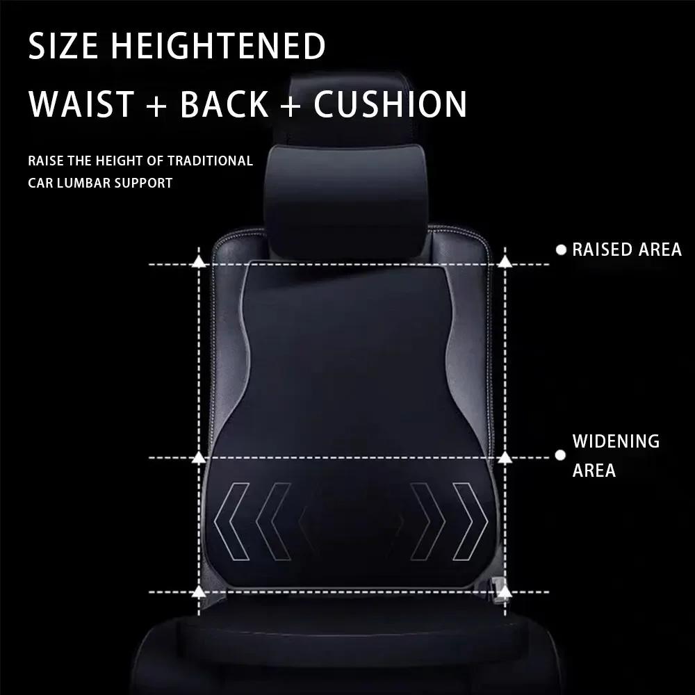 Autobacs Low Rebound Memory Foam Lumbar Support Headrest Cushion for Cars Suitable for Various Vehicle Models Driving Fatigue