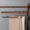 Premium Pants Hanger Wooden Storage Rack Portable Velvet Coat Hanger  Clothing Store Home Use