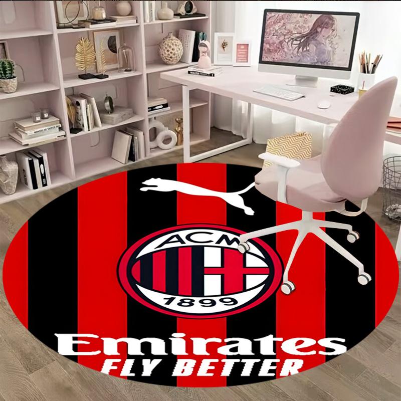 1pc A-AC Milan Carpet, Round Rug, Comfortable, Suitable for Entryways, Living Rooms, Office, And Bedrooms, Christmas Decoration