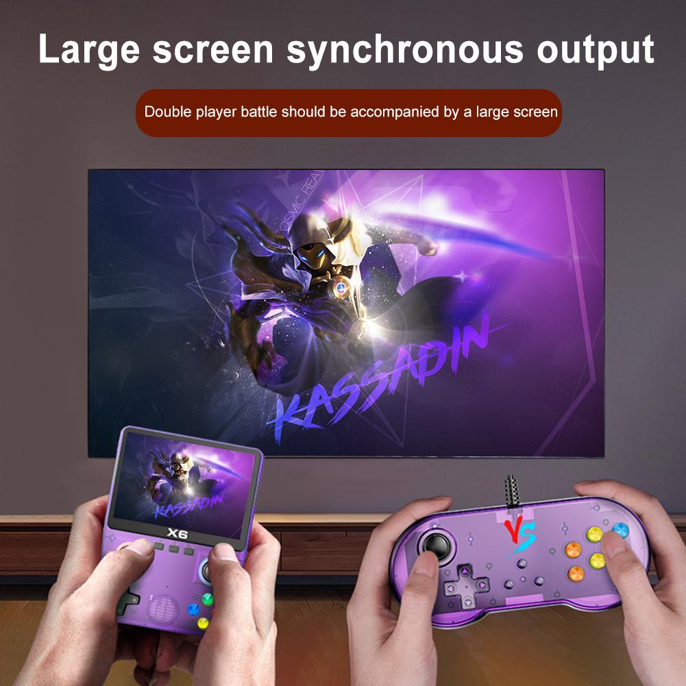 X6 Handheld Game Player 3.5 Inch IPS Screen Retro Video Game Console 2000mAh 3D Dual Joystick 11 Emulators PSP Gaming Device