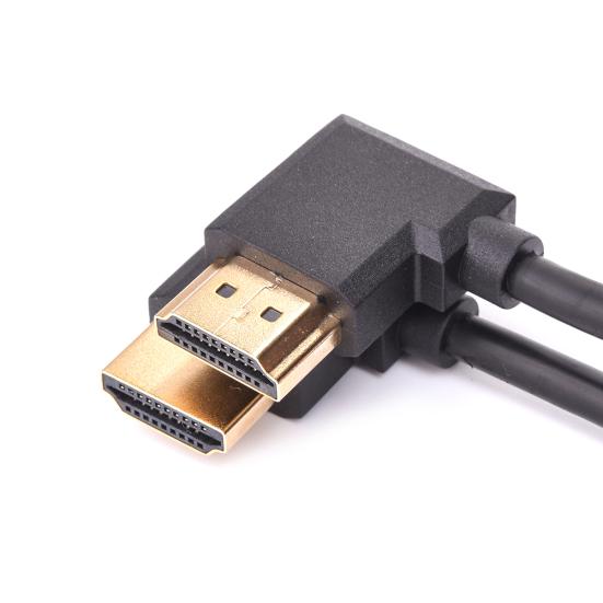 DOONJIEY Right Angle HDMI-compatible Male to Male AV Converter Adapter Cable Cord for HDTV