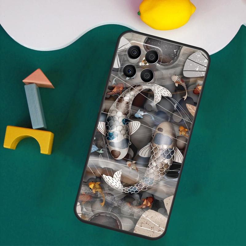 Koi Carp Fish Yin Yang Case For Honor Magic 7 5 6 Lite Honor 200 Pro 50 70 90 Lite X9a X8a X8 X9 X8b X9c X9b Cover