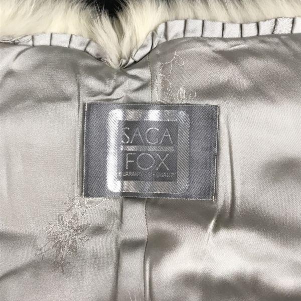 OSLO LOISIR × SAGA FOX Genuine Fur Tippet Muffler 122cm Width 10-16cm White For Kimono(USED)