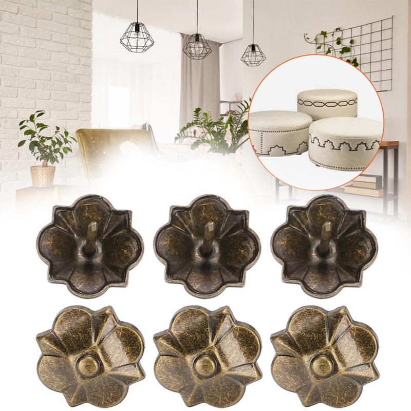 20 Stück Sofa-Blasennägel im Vintage-Stil, verdickt, 4-blättriges Kleeblattmuster, dekorative Verschlüsse, 20 x 22 mm