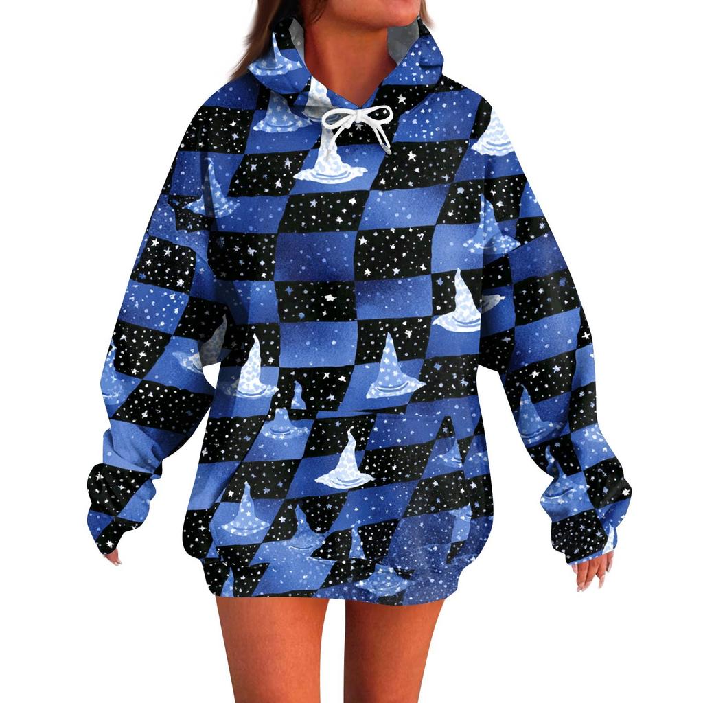 Women's Fashion Casual Halloween Print Long Sleeve Hoodie