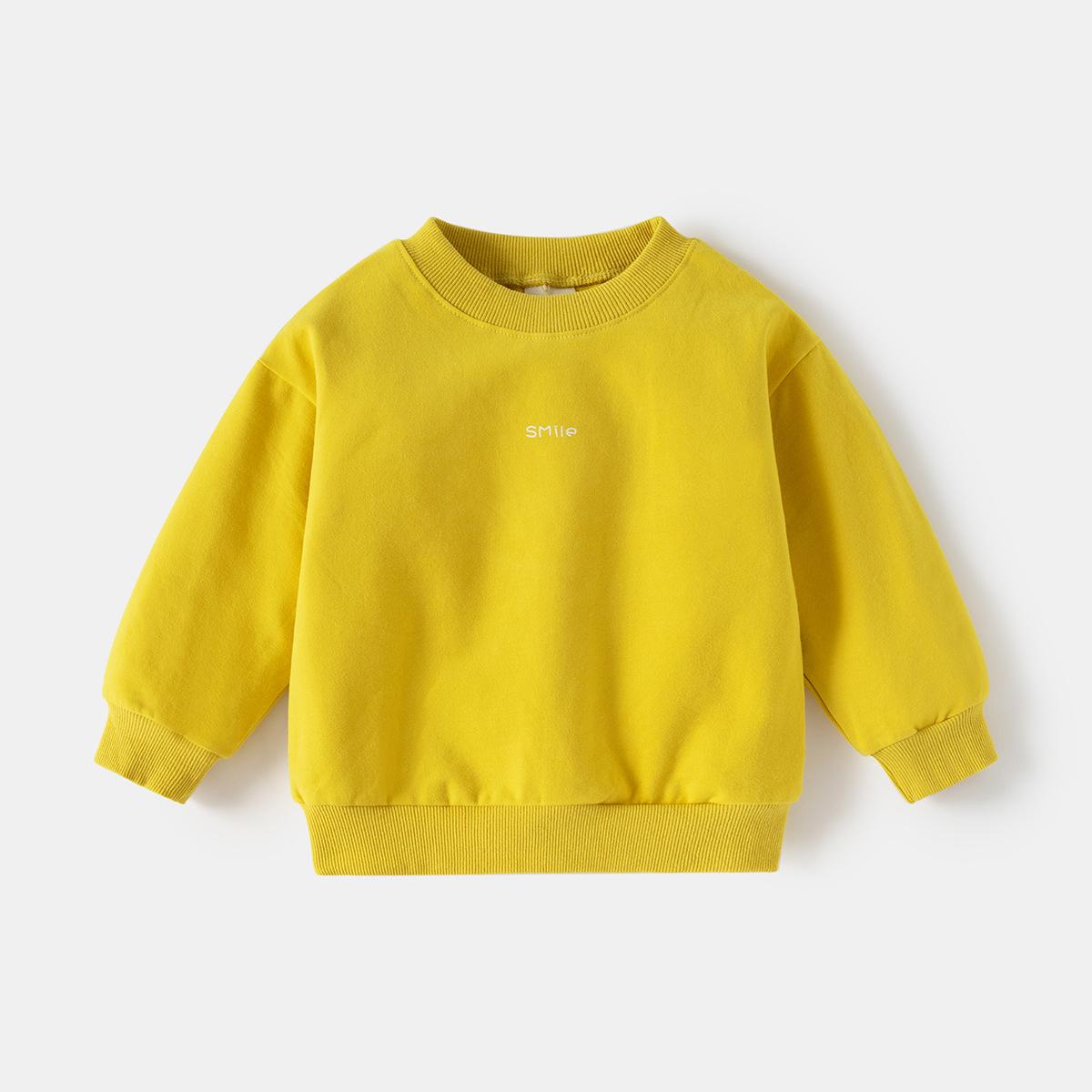 

Детский свитер с круглым вырезом 2025 осень новый корейская версия свитер для мальчиков и девочек детский топ с принтом детская одежда 130cm