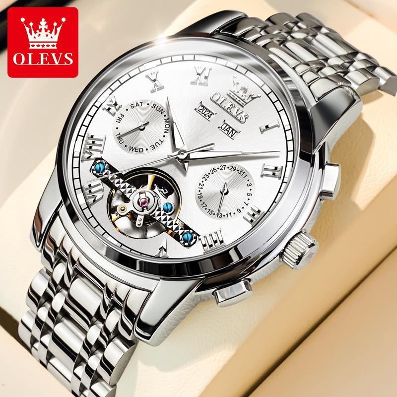 

Мужские многофункциональные автоматические механические водонепроницаемые часы-скелетоны Oris