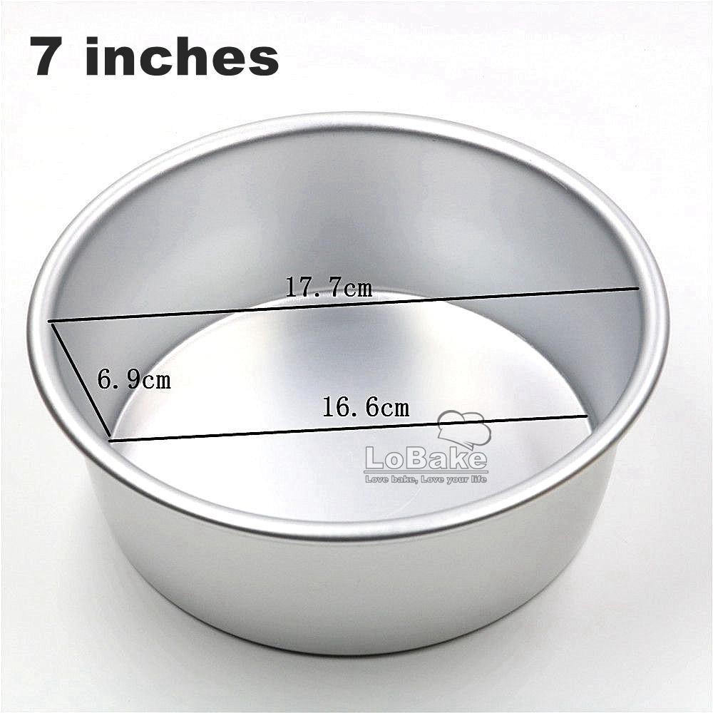 4-12 Zoll Fester Boden Einfache Runde Form Eloxieren Aluminium Metall Chiffon Kuchenform Brotform Mousseformen Pfannen DIY Backen