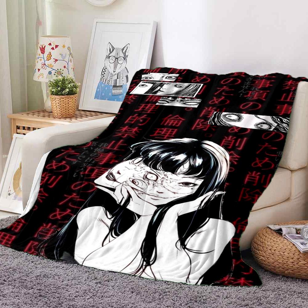Manga Horror Flannel Blanket Throw Blanket Soft Warm Sofa Bed Camping Car Home Decor Unique Christmas Gift C9301119
