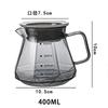 YWDL 400/600ml Coffee Sharing Pot with Dripper High Borosilicate Glass Coffee Pot Hand Drip Sharing Pot Filter Funnel Portable