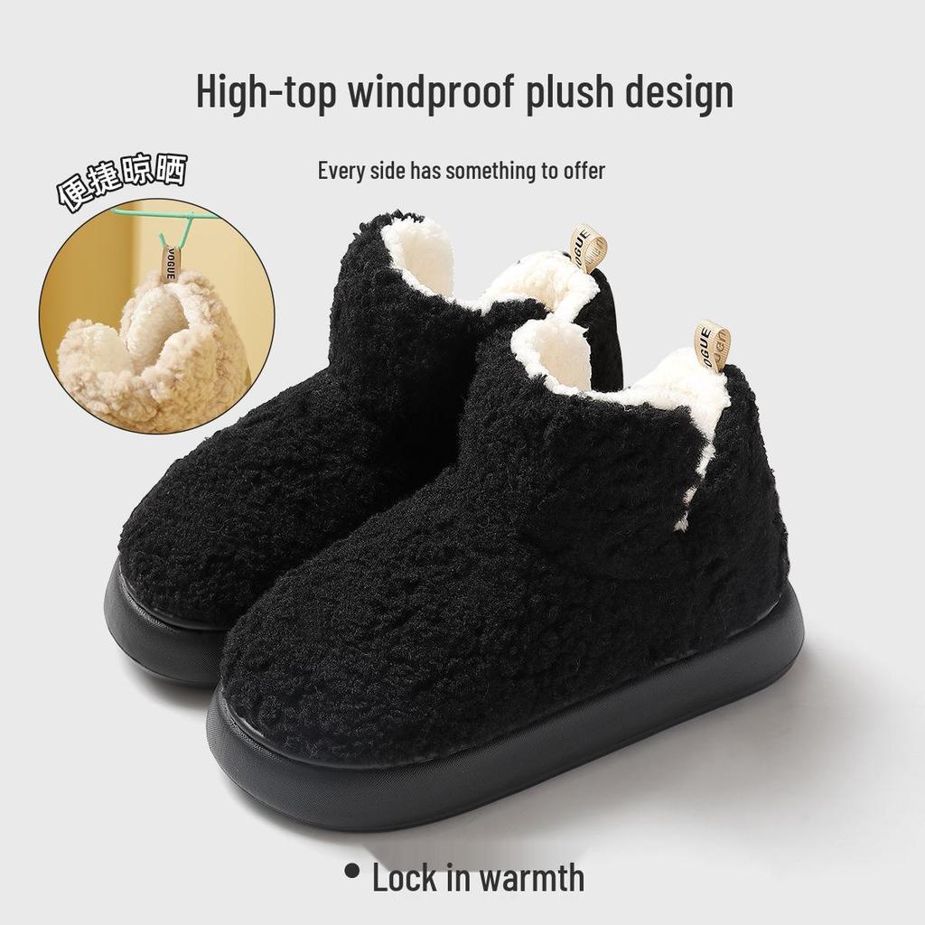 Women's and Men's Non-Slip Winter Cotton Slippers - Warm, Thick Sole, Full Coverage for Indoor Use