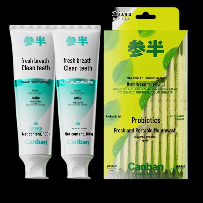 Набор зубной пасты и ополаскивателя для полости рта Canban Fresh Breath