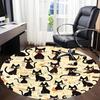 1PC Black Cat Pattern Chair Carpet for Office, Indoor Non-Slip Washable  Carpet, Soft Comfortable Mat For Office Room Yy250930160
