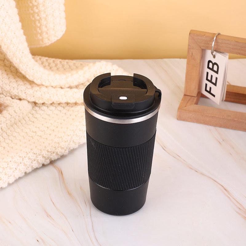 304 Stainless Steel Smart Coffee Mug with Silicone Sleeve - Insulated Travel Cup for Outdoor and Car Use