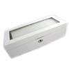 Les Trésors De Lily [N2620] - 'Wales' White Wood Watch Box 5 Watches - 29x12x8 Cm