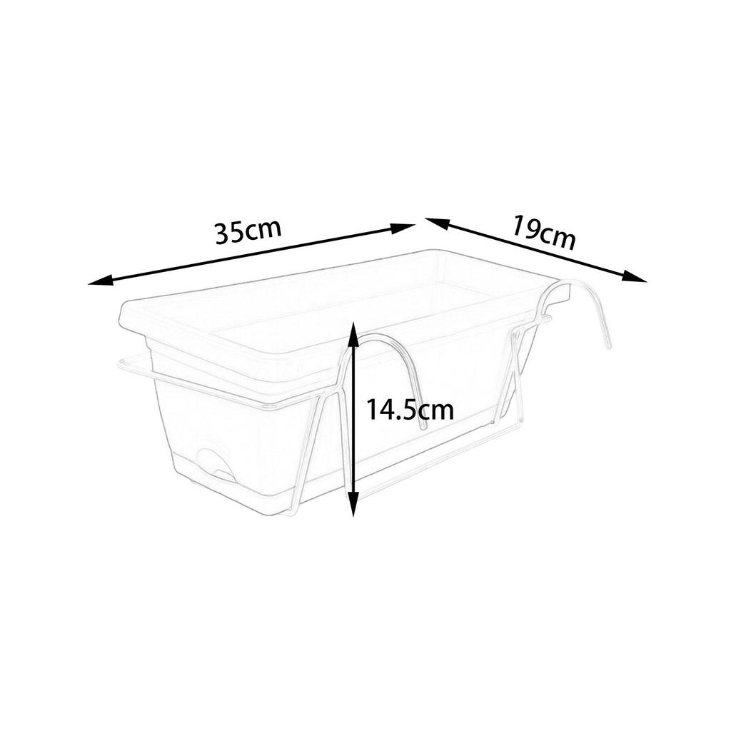 Balcony Railing Planter Plant Pot Plant Basket for Patio Porch Farmhouse