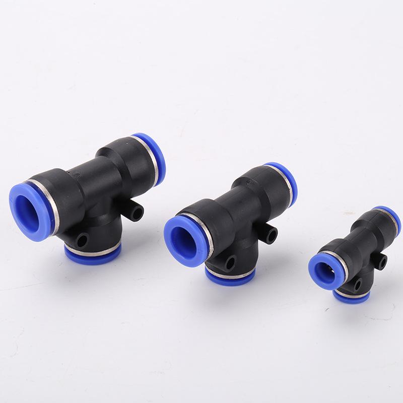 Pneumatické rychlospojky řady PE ve tvaru T pro vzduchové hadice