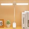 Touch Dimming LED Clamp Double Head Desk Lamp Flexible Reading Lamp with Clip  Learning