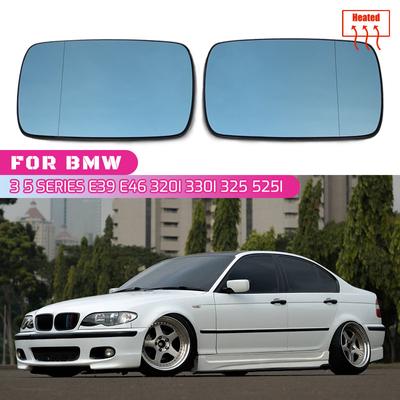 Heated Side Rearview Mirror Glass Heater Anti-fog Defrosting Door Wing Mirror Sheet Fit For BMW E46 1998-2006