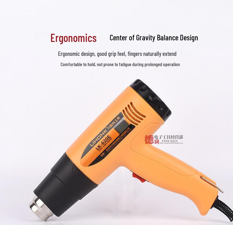 Lihongke LK-620E 2000W Digital Display Hot Air Gun with Temperature Control for Portable Film Applications and High-Power Baking