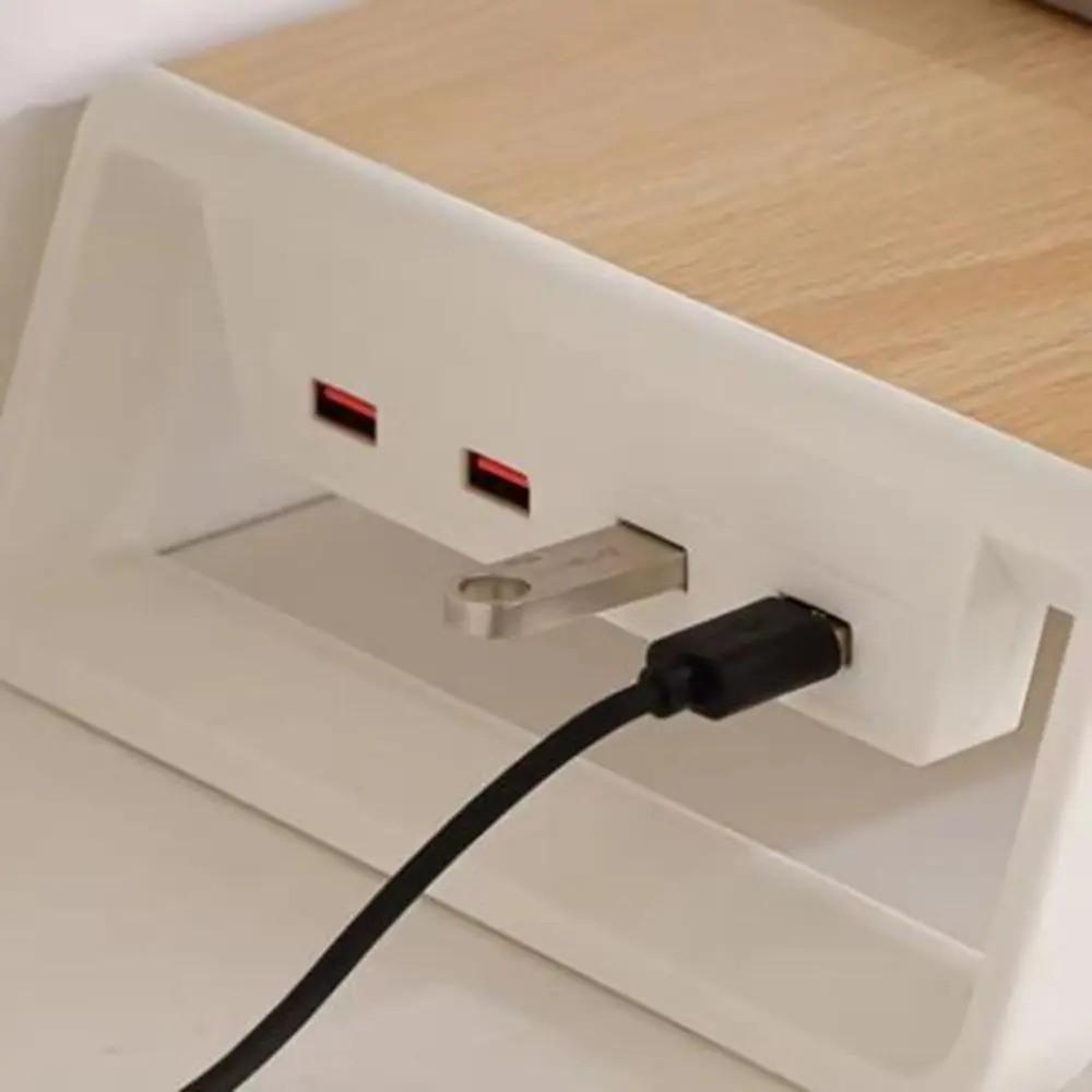 Thick Computer Monitor Stand with USB Ports Laptop Elevated Stand Home Office