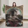 Elden Ring Flannel Blanket  Warm Soft Throw Blanket For Bedroom Travel Office Print Bedspread Sofa Bed Cover