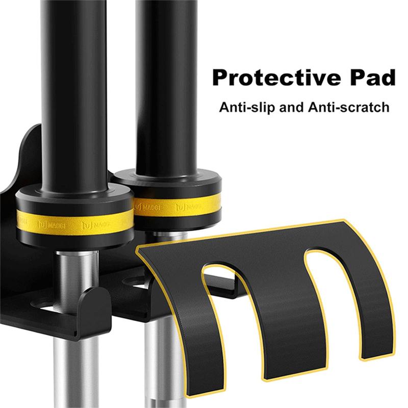 Wall Mount Rod Storage Rack Garage Organizer Trimmer Rack Garden Power Tool Hanger Vertical Hanging Heavy Duty Barbell Storage