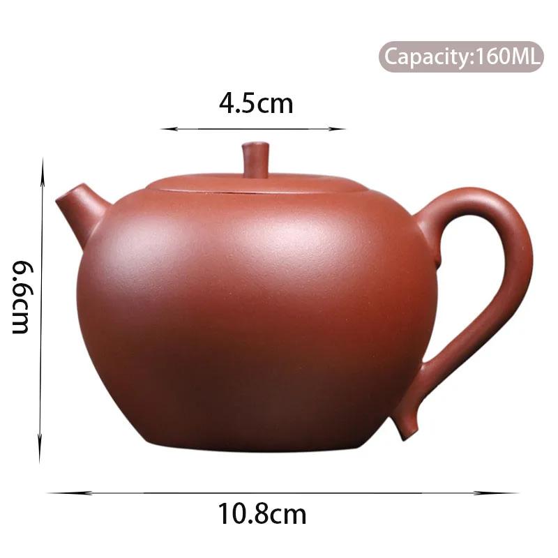

160ml Yixing Yixing Zisha teapot creative handmade fruit shaped beauty tea infused with mineral Kung Fu tea set
