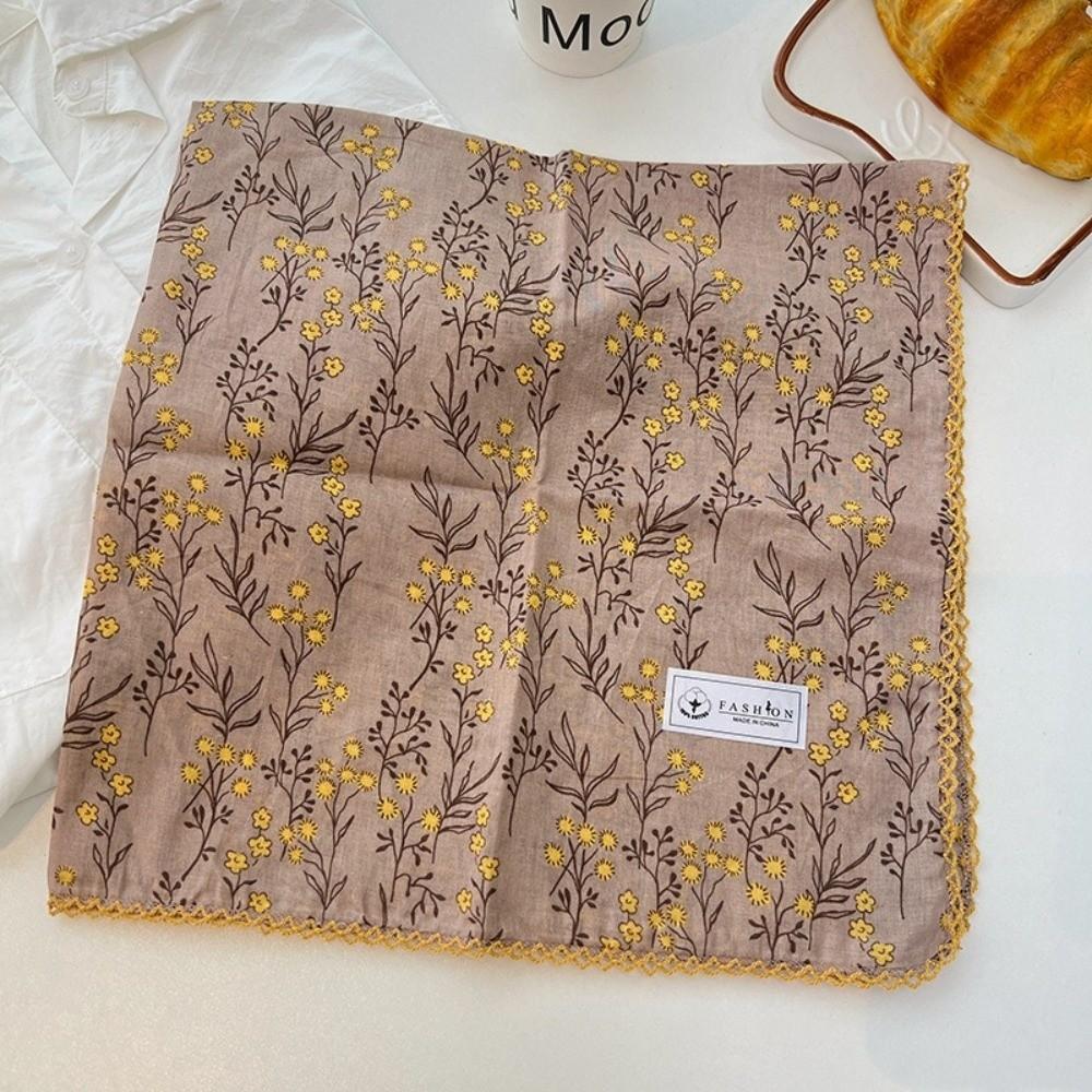 Elegant Handkerchief Scarves 70x70cm Neckerchief Versatile Bandana Scarfs  for Women