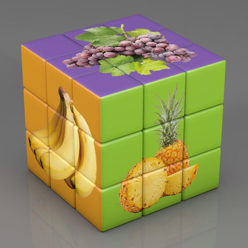 Creatieve Derde Orde Magische Kubus Puzzel voor Kinderen Dinosaurus Dier Fruit Auto Intelligentie Speelgoed Vroege Educatie Kind Cognitie Cadeau