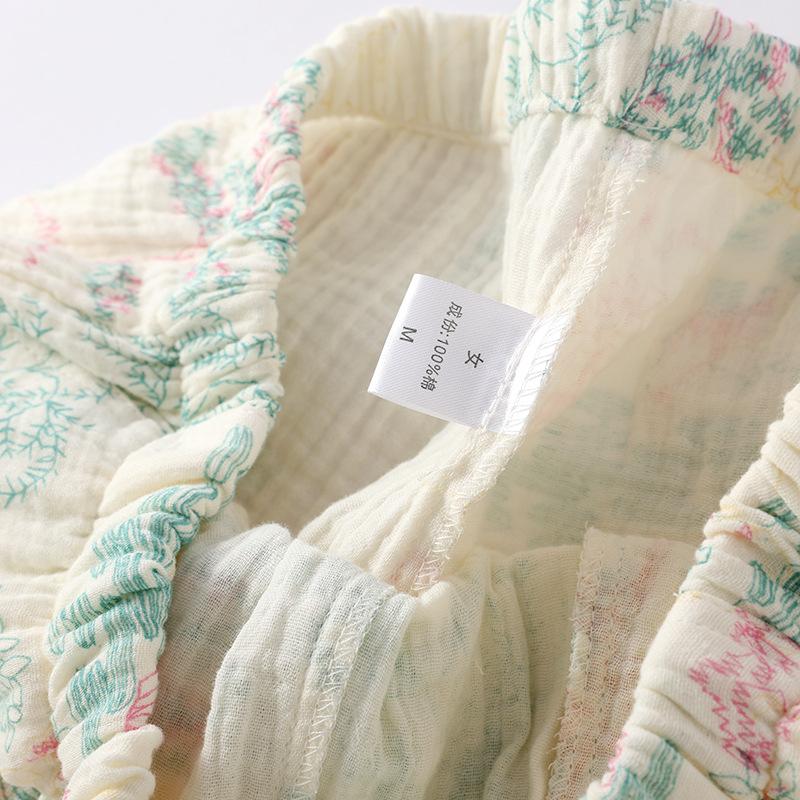 2026 New Women's Spring/Summer Pajama Set 100% Cotton Long Sleeve Long Pants Two Piece Set Large Home Clothes