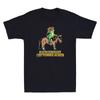 Even Cowboys Get Tummy Aches Funny Frog Riding Horse Meme Vintage Unisexs Tshirt