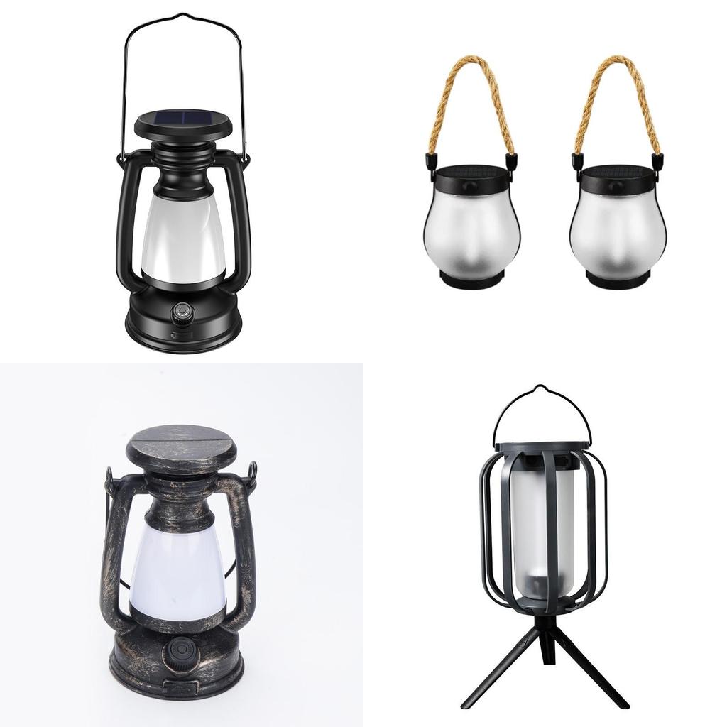 Solar Flame Lanterns Outdoor Decor Led Rope Light For Camping And Garden