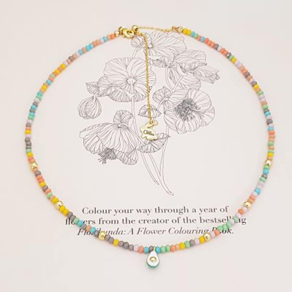 Ollia Beaded Avocado Necklace