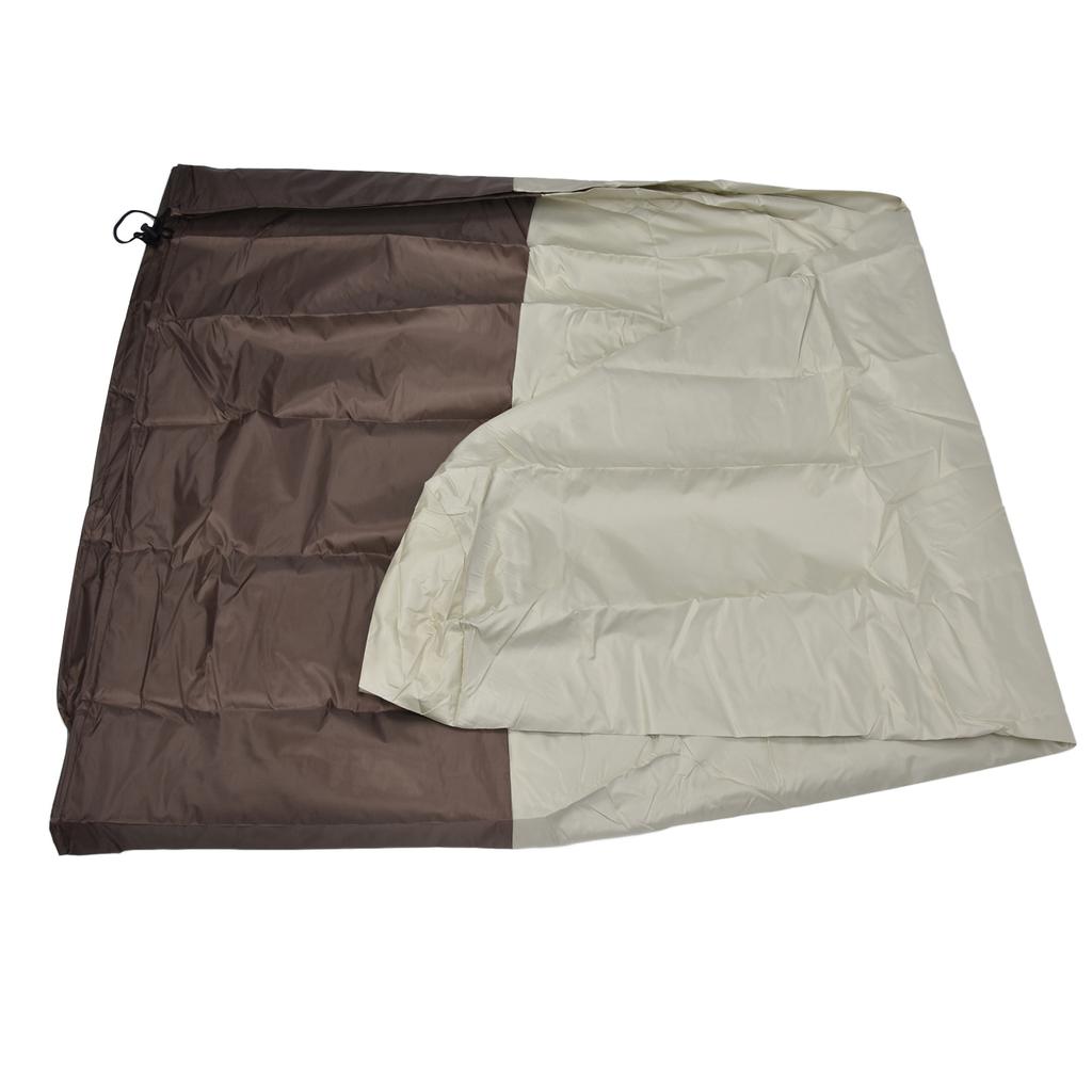 Garden Fountain Cover 210D Silver Coated Oxford Cloth Waterproof Statue Protective Cover for Outdoor PatioBeige and