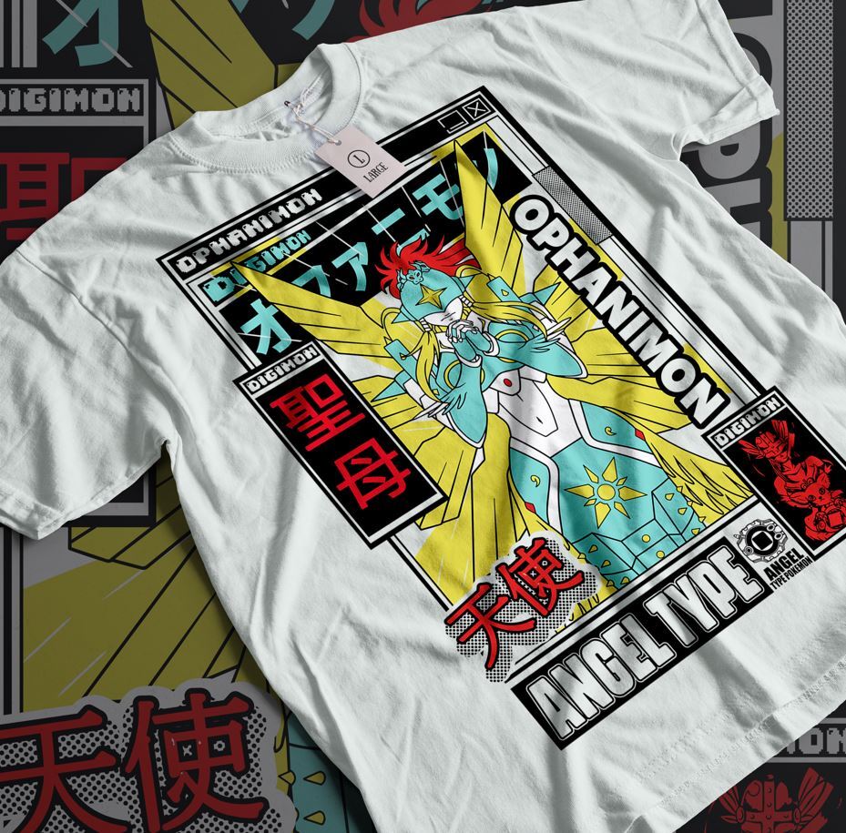 Ophanimon T Shirt Anime Patamon Tshirt MagnaAngemon Tee Seraphimon T-Shirt