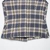 2025 Spring Women's Slim-Fit Plaid Vest and Culottes Set