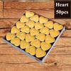 50pcs/set Tea Wax Candle Birthday Wedding Party Candle Candlelight Dinners Candle Romantic Decorative Candles In Aluminum Cups