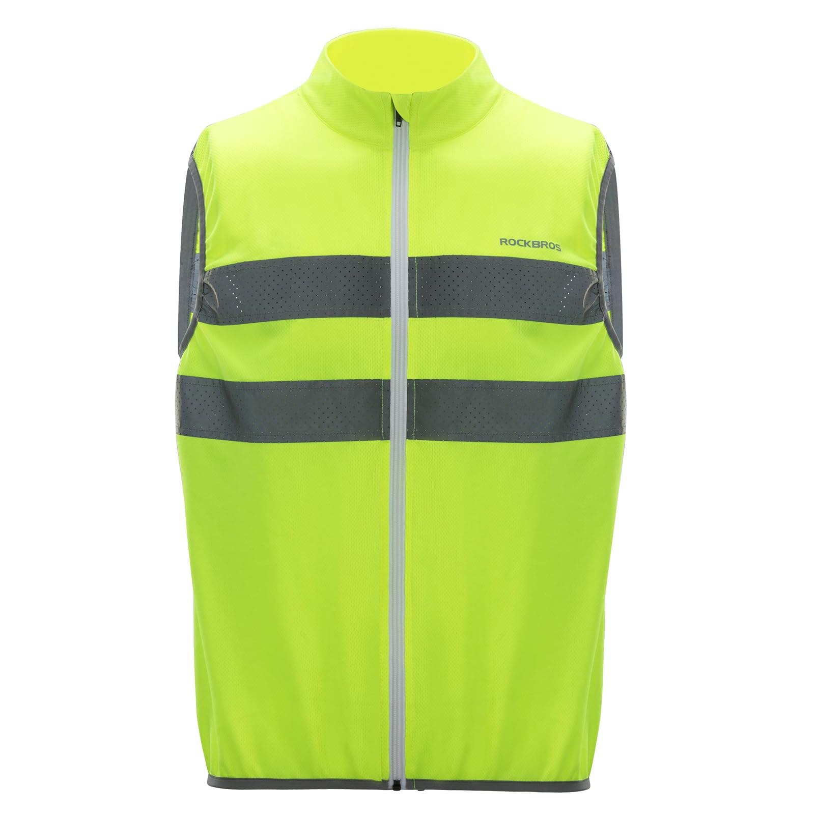 

ROCKBROS Reflective Bicycle Safety Night with High for Outdoor Dog and Traffic Accident Prevention Vest, Mesh, Reflective, Lightweight, Pockets,