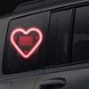 Solar Heart LED Car Light Wireless Decorative Lamp for Triangle & Rear Window Suction Cup Mount Romantic Atmosphere Night Light Auto Accessory